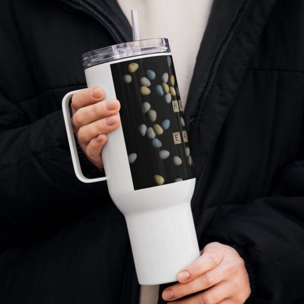 Travel mug with a handle - Happy Easter