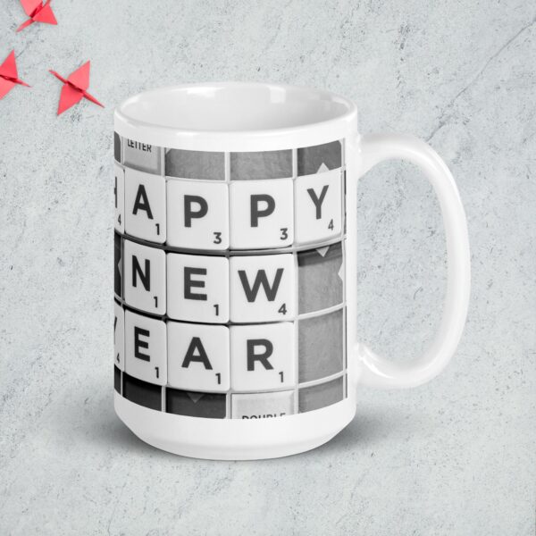 White glossy mug - Happy New Year - Image 2