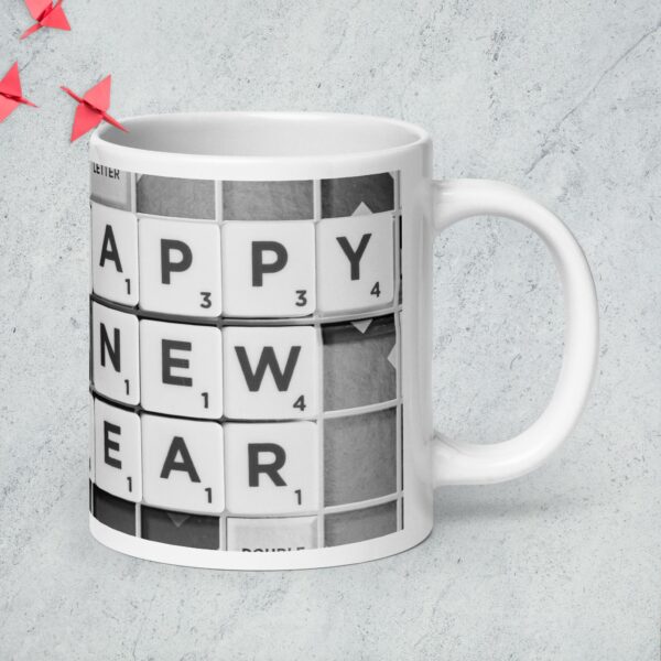 White glossy mug - Happy New Year - Image 3