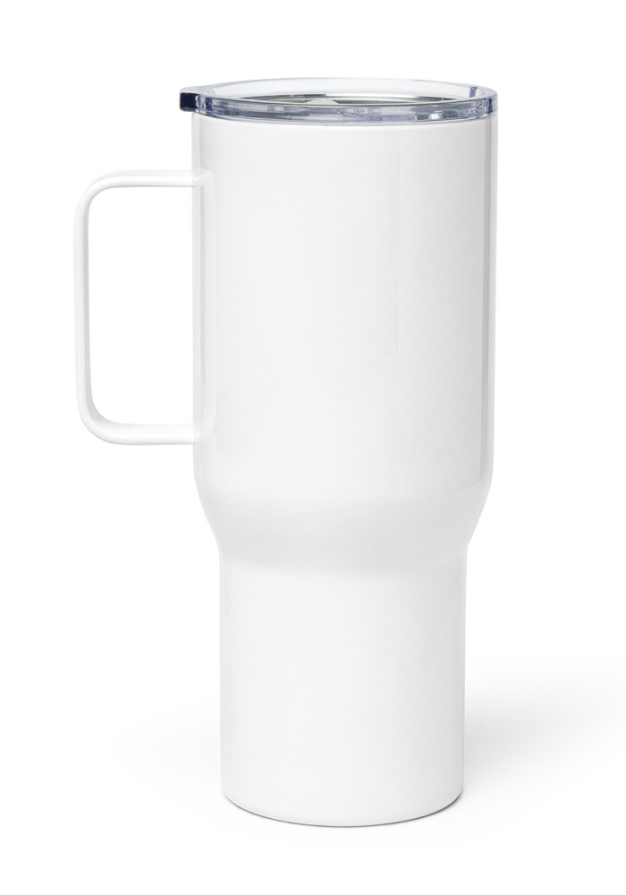 Travel Mug with a Handle (White / 25 oz)